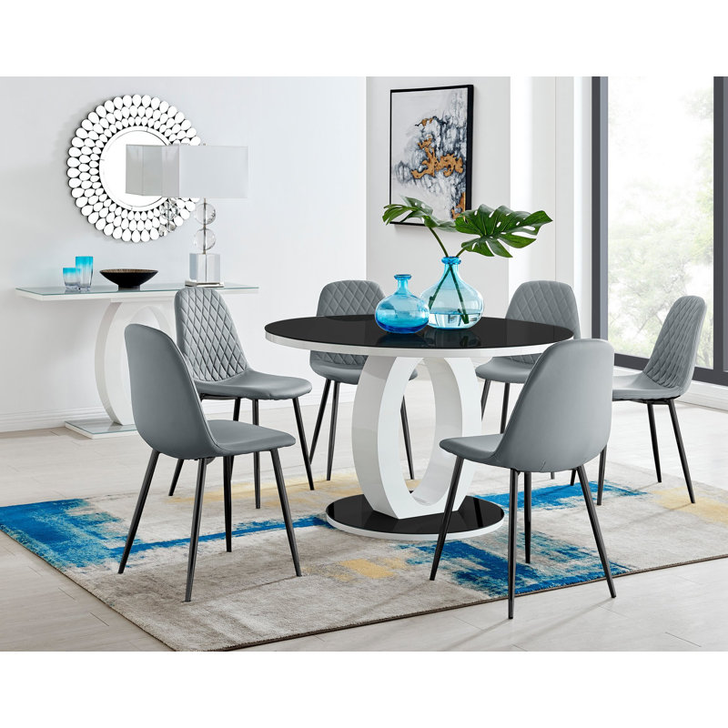 Scottsmoor 6 - Person Dining Set, Black, Grey