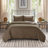 3 Piece Reversible Printed Quilt Set Black/Brown Full/Queen