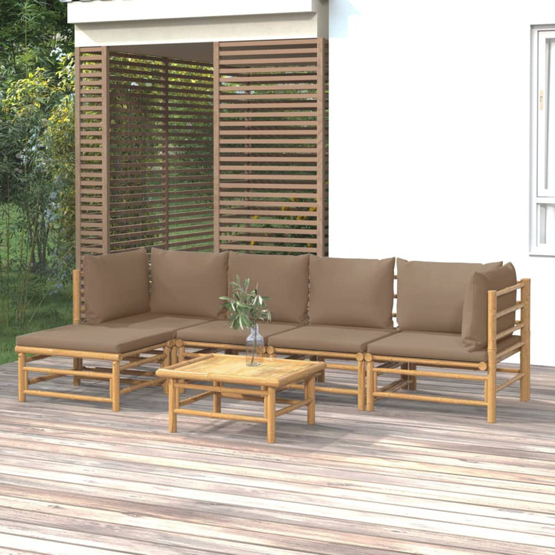 Ensemble de salon de jardin en taupe, Taupe