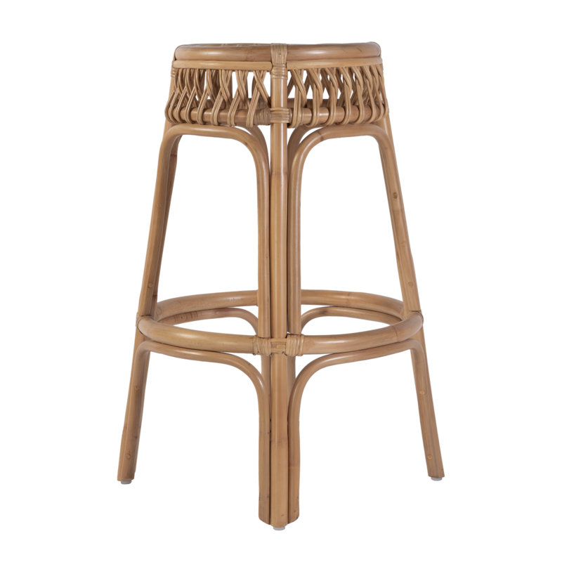 Beachwood Round Rattan Stool, Bar Stool (31” Seat Height)