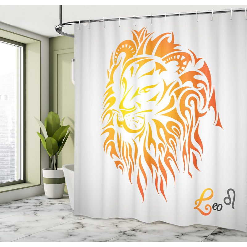 Shower Curtain with Hooks Included, 70" H x 69" W