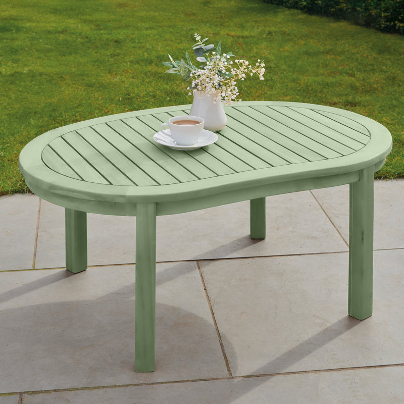 Woodfield Acacia Banana Table, Sage Green