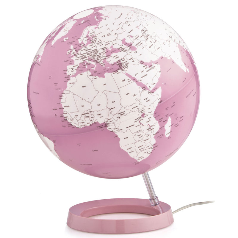 Plastic / Acrylic Tabletop Globe, Pink