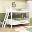 Lit superposé simple en bois avec tablettes, échelle et lattes-1701743975