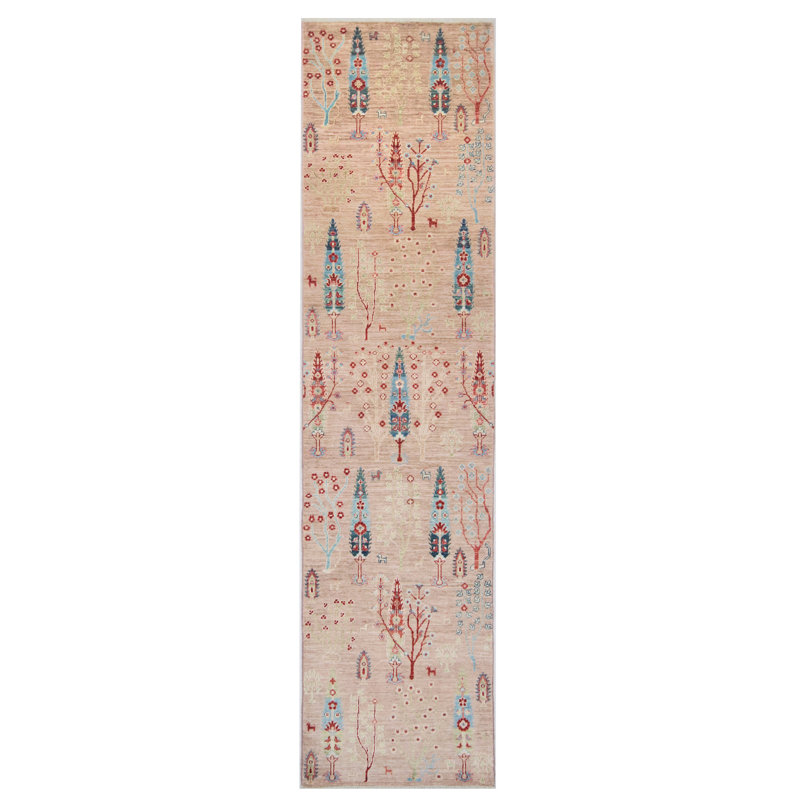 High-Quality Hand-Knotted Pink And Red Area Rug