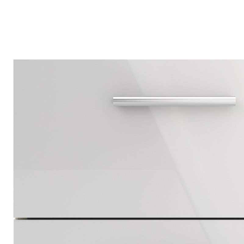 Gianna 15.75'' W Nightstand, Oak Structure/White High Gloss