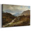 Hans Gude «Mountain River Landscape with Sheep» - Art mural sur toile tendue de qualité musée-1717768925
