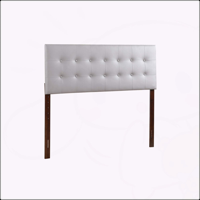Stylish Light Adjustable Headboard, Light Gray, Queen