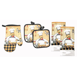 Ensemble de 5 pièces de cuisinier poignée et de four pour le chef de cuisine tip