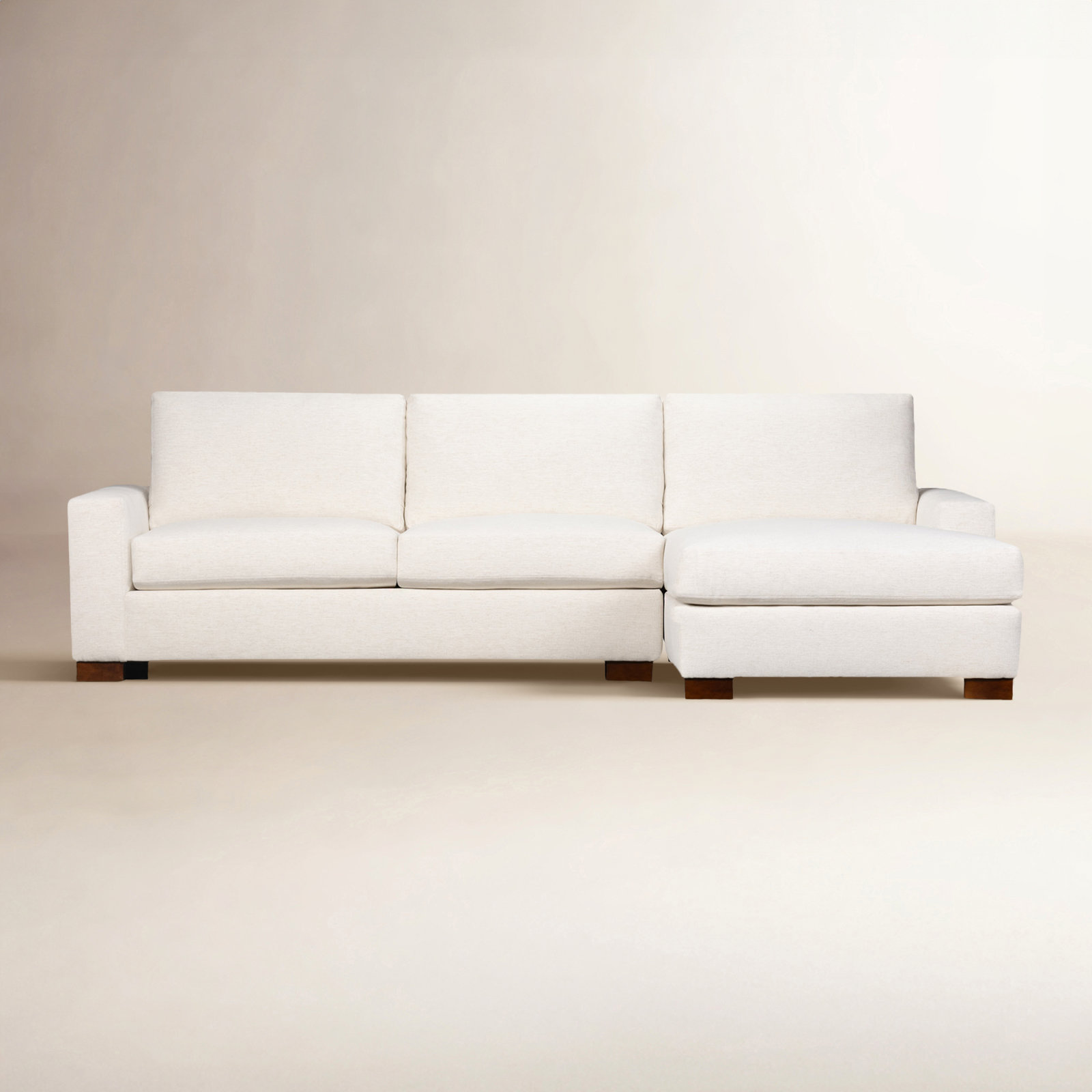 Jonie 115" 2-Piece Upholstered Chaise Sectional, Left Hand Facing, Nomad Snow Crypton® Chenille