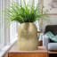 Vase de table en métal texturé à arche pour la décoration intérieure-845259090-845259089