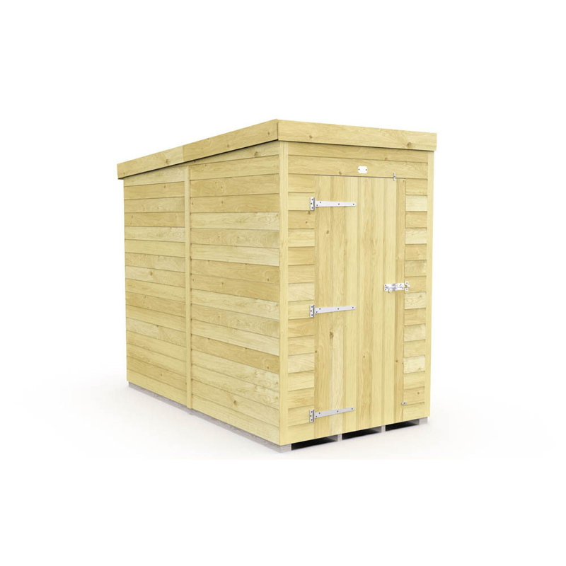 4ft x 8ft Pent Shed - Single Door without Windows