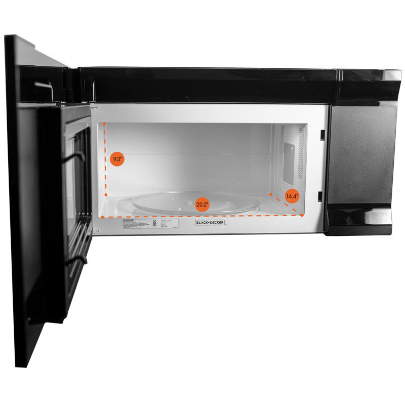 Decker 29.9" 1.6 cu ft. 1000 - Watt over-the-Range Microwave, Black