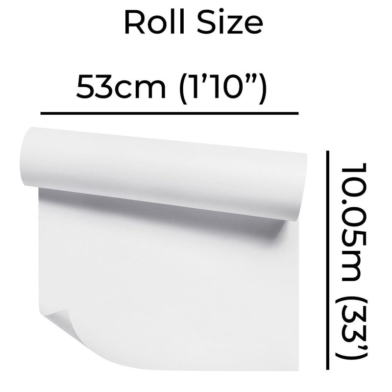 10.05m x 53cm Matte Wallpaper Roll