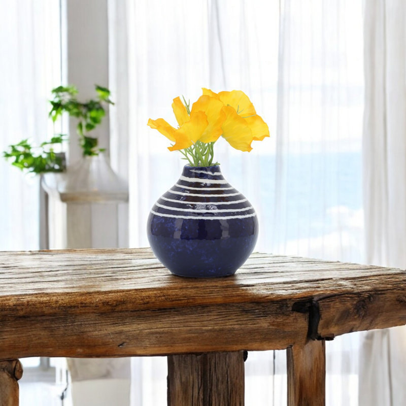 Vase 5 po, Bleu