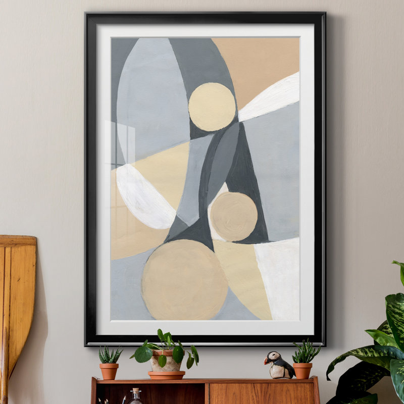 Millenium I par Merri Pattinian - reproduction d'art sur papier encadrée, Cadre noir, H 30,5 po x l 42,5 po x P 1,5 po