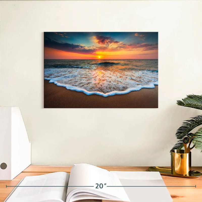 Gillard Sunrise Sea Waves, H 8 po x l 12 po