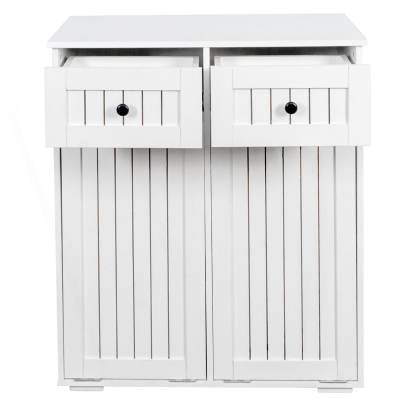 Laundry Cabinet ,With 2 Removable Laundry Basket  And 2 Drawers