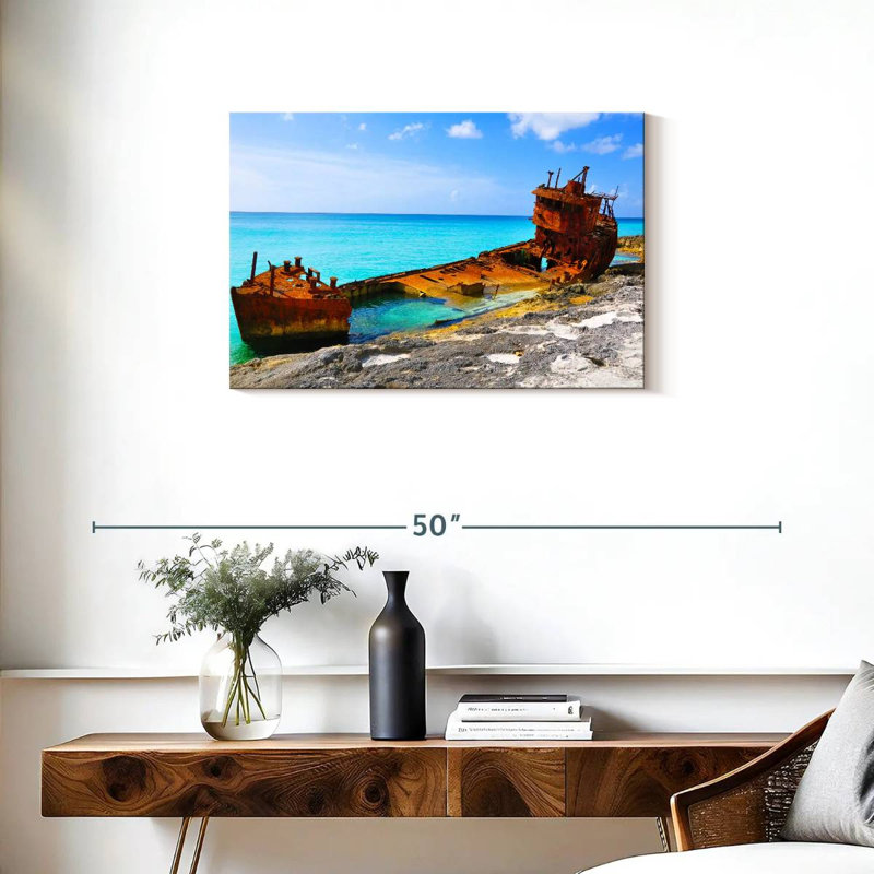 Rorry Bimini Beach Shipwreck, 20" H x 30" W