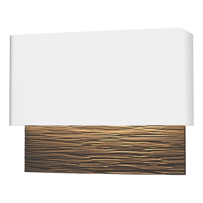 Stratum Integrated LED Outdoor Flush Mount, Coastal Oil Rubbed Bronze, 7.4" H x 9.5" W x 3.7" D, Coastal White