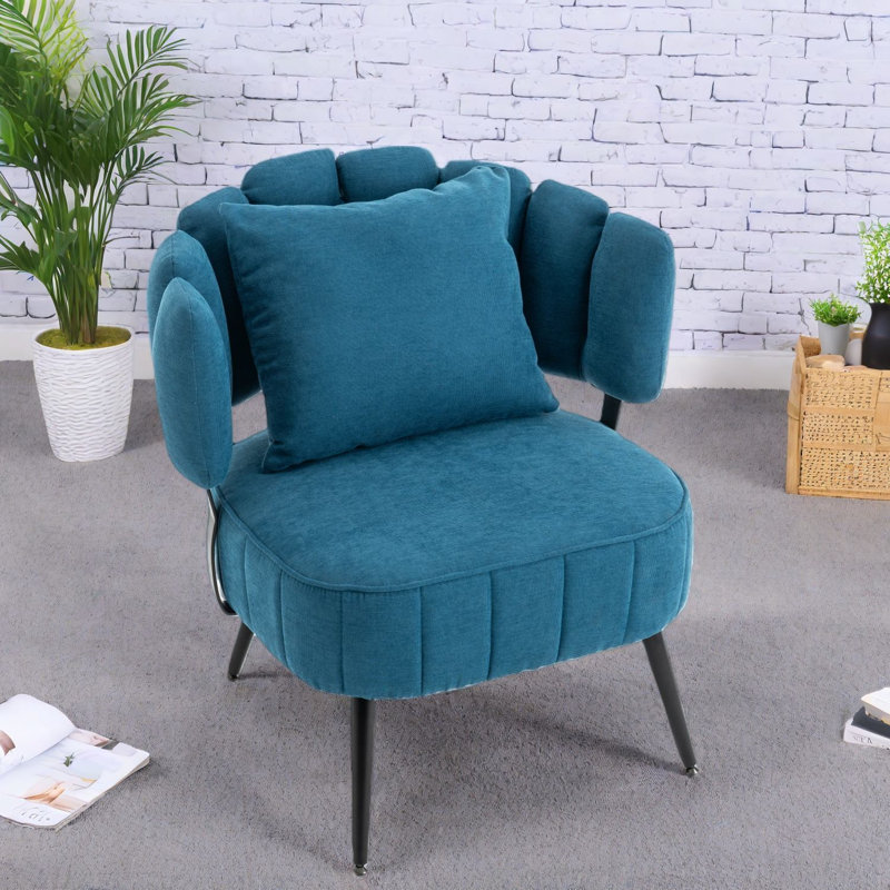 Chaises d'appoint à ressorts ensachés, sièges compacts modernes en acier chenille