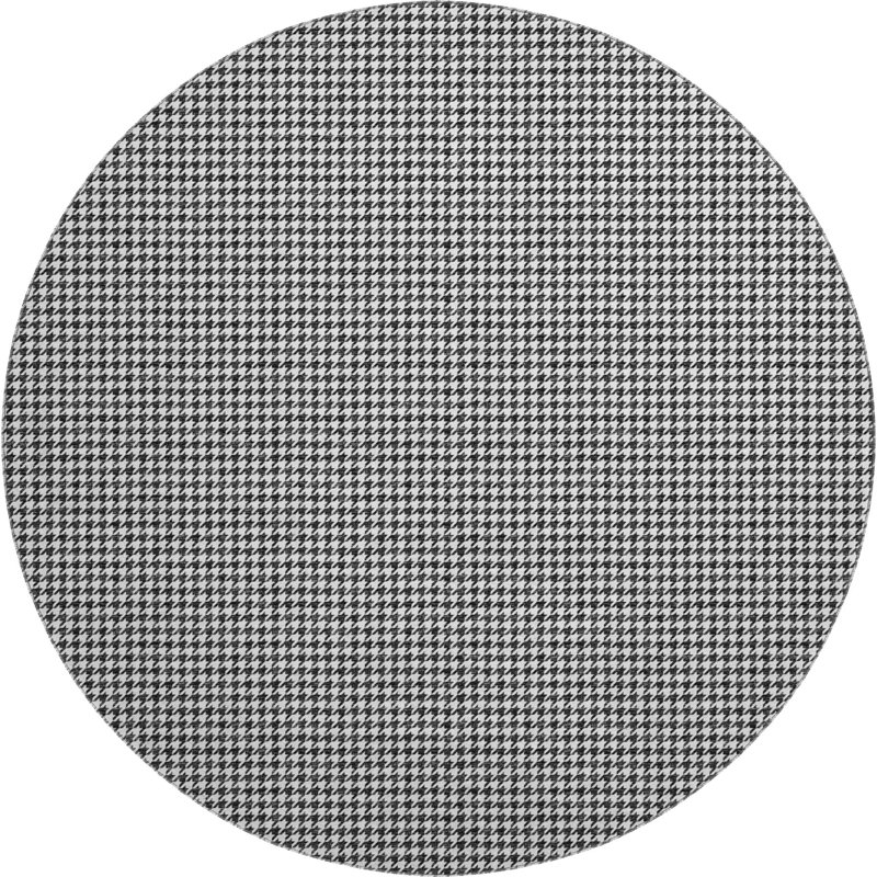 Premium Machine Washable Paullette AMF137 Black Rug, Round 8'