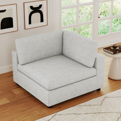 38.6'' Wide Fabric Soft-Upholstered Cushion Back Accent Chair