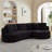 Sleeper, Modern  Curved L-Shape Luxury Basic Sectional Sofa Oversized Sofa: Minimalist Design, Comfy  Couch