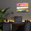  «Where The Palms Sway 2» par Jan Weiss, art mural en verre acrylique, 16 po x 12 po