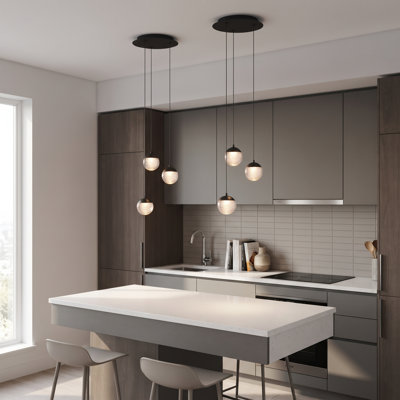 Luminaire suspendu sphère à DEL 3 lumières Heatherly