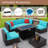 7 Piece Sectional Seating Group With Cushions-748080667