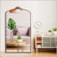 Miroir pleine grandeur 36 po x 66 po avec cadre en métal arqué, parfait pour s'habiller et décorer n'importe quelle pièce