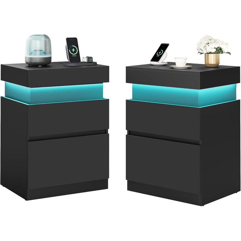 Bedside Table With Power Socket
