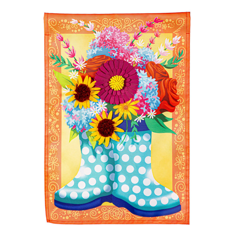 Motif floral de bottes de pluie