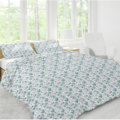 Cotton Sateen Floral Duvet Cover