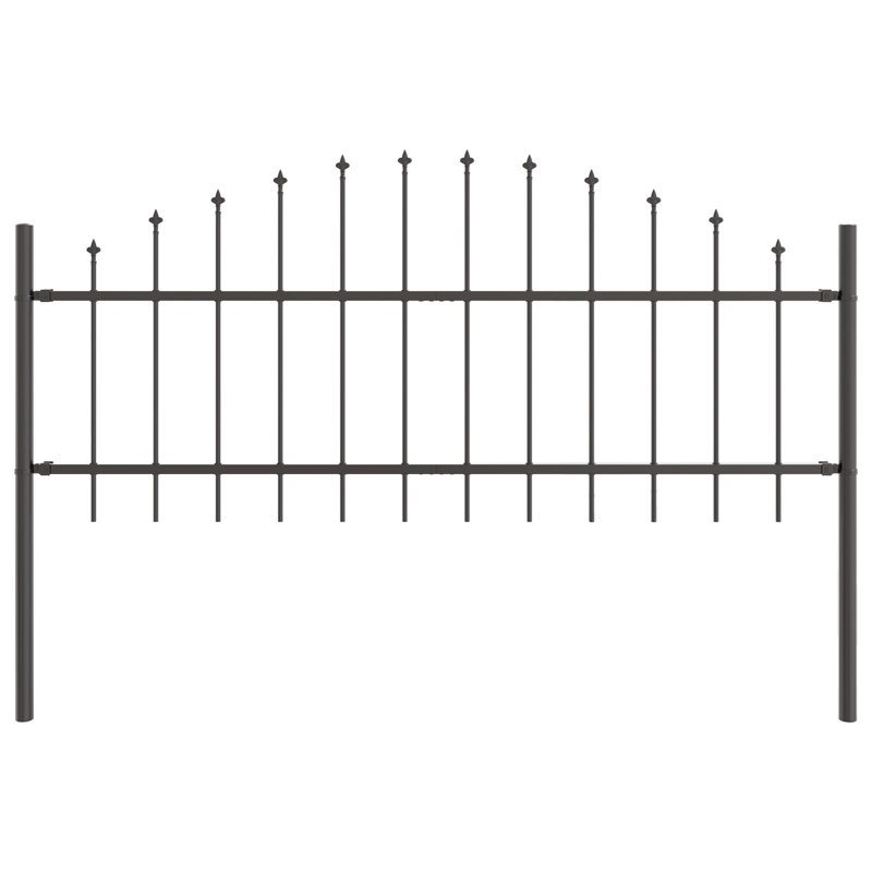 115cm H x 170cm W Iron Border Fencing