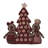 Polyester 22.5 in. Christmas Soft Gingerbread Advent Calendar