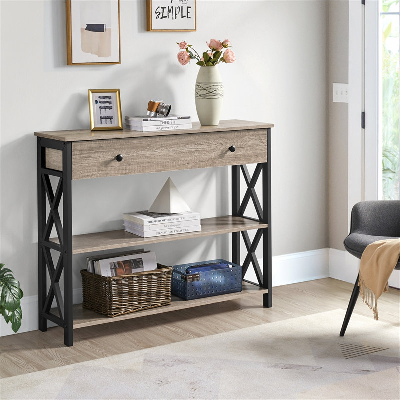 Console 39,5 po Keivha, gris