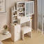 Petite table de chevet avec tabouret et tabouret rembourré Maest-486290168