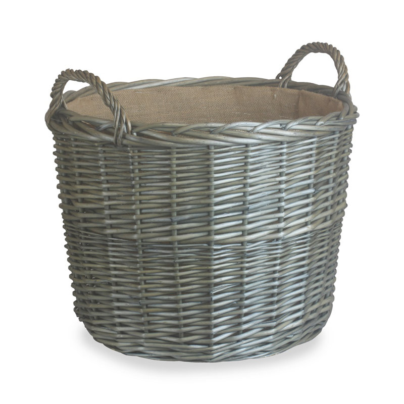 Schanz Wicker Log Carrier, 30cm H x 33cm W x 33cm D