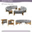 All-Weather Circle 6-Seat Outdoor Sectional Sets with Acacia Table-573937367