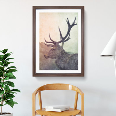 Portrait of a Stag - Framed Print