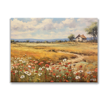 Conception d'art sur toile campagne "Poppy Meadow" par Rb