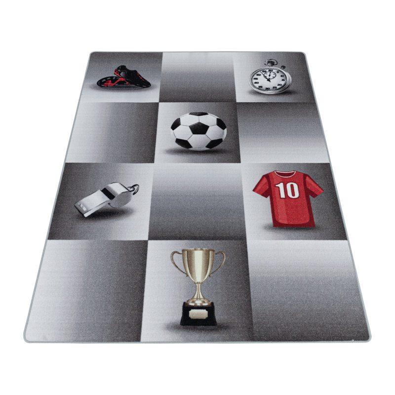 Gillies Flatweave Grey Rug, Rectangle 140 x 200cm