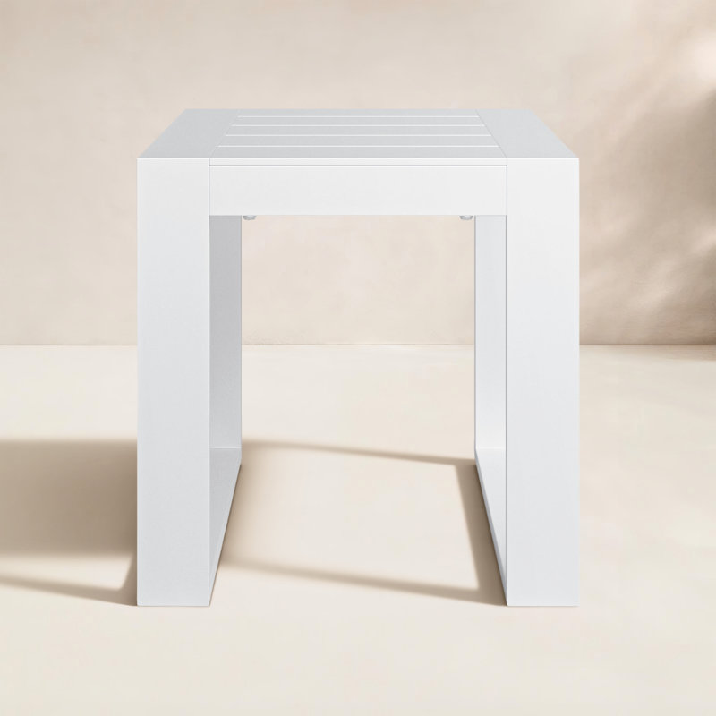 Portal End Table, White