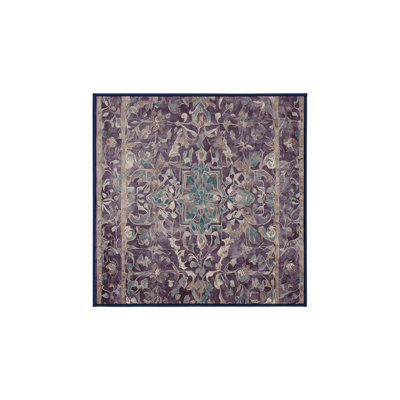 Machine Washable Purple Area Rug