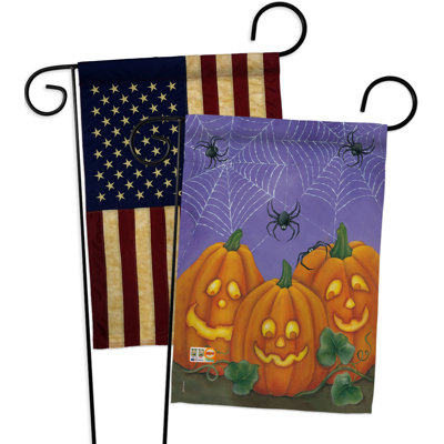 Double Sided 18.5'' H x 13'' W Polyester Halloween Garden Flag