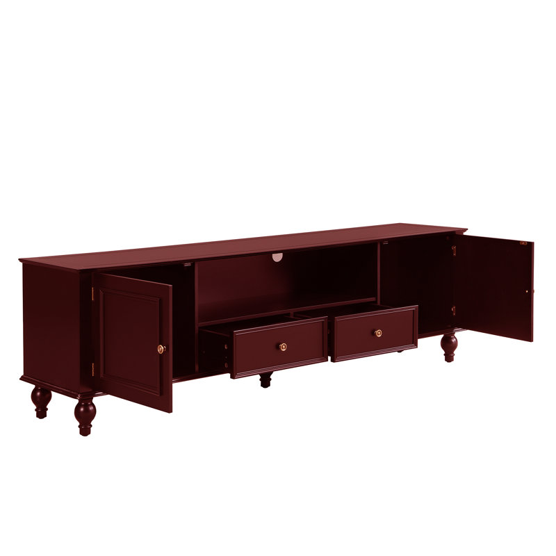 71" 2-door tv stand for tvs up to 80", Rouge