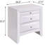 Table de chevet blanche à 2 tiroirs - Ajoutez de l'élégance à votre chambre à coucher-962955079