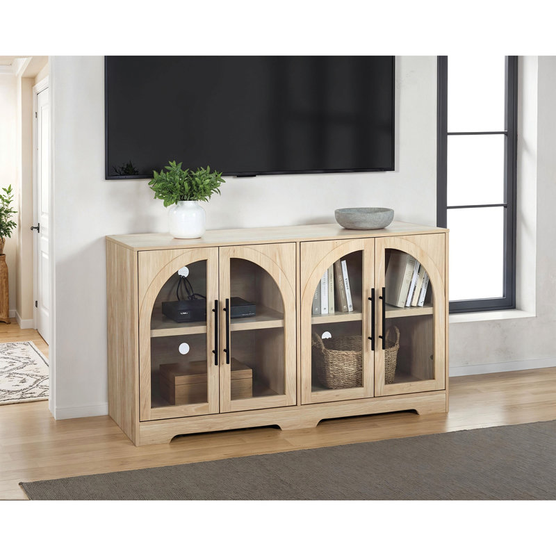 Mobilier de salon de style rustique avec poignées en métal